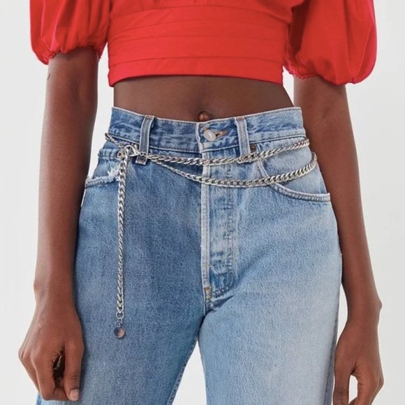 Urban Outfitters Accessories - NWOT Urban Outfitters- Silver Layered Chain Belt (S/M)